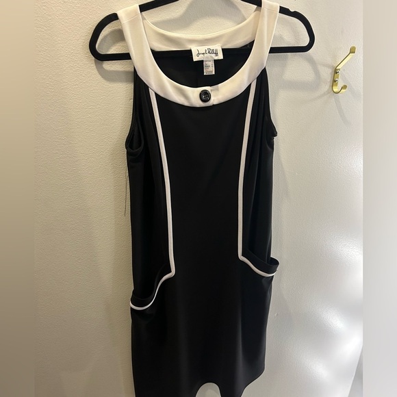 Joseph Ribkoff black and white sheath dress with jacket size 12 - Picture 2 of 3